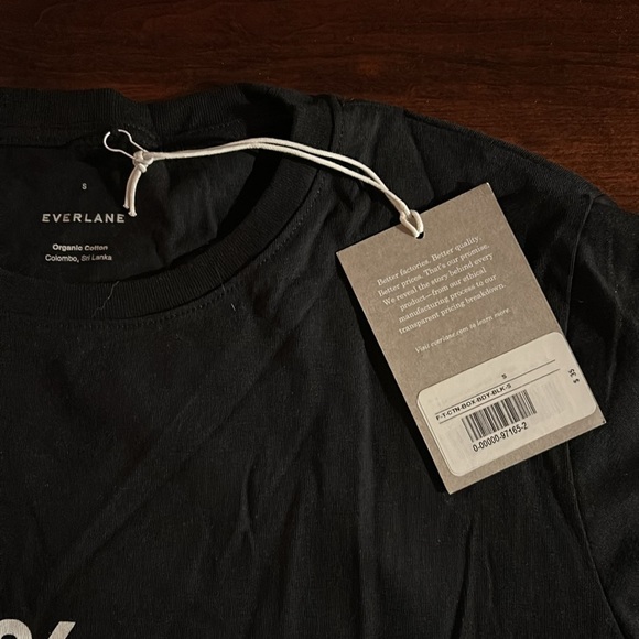 Everlane The 100% My Body Box-Cut Black Short Sleeve Tee  NWT - Picture 3 of 3